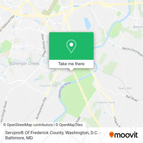 Servpro® Of Frederick County map