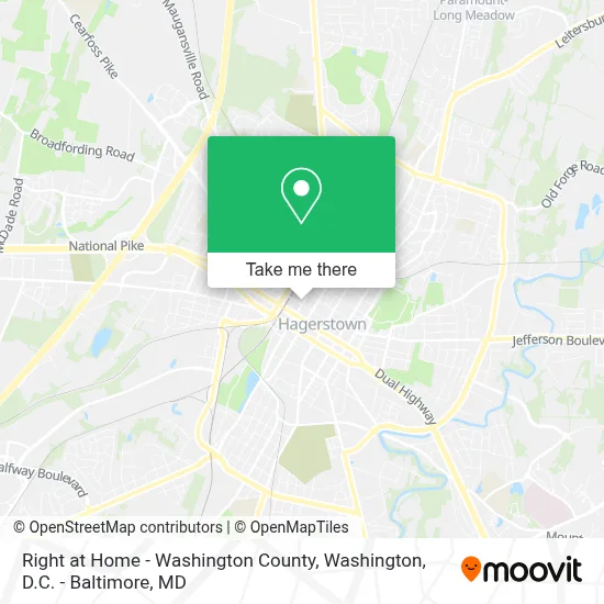 Right at Home - Washington County map