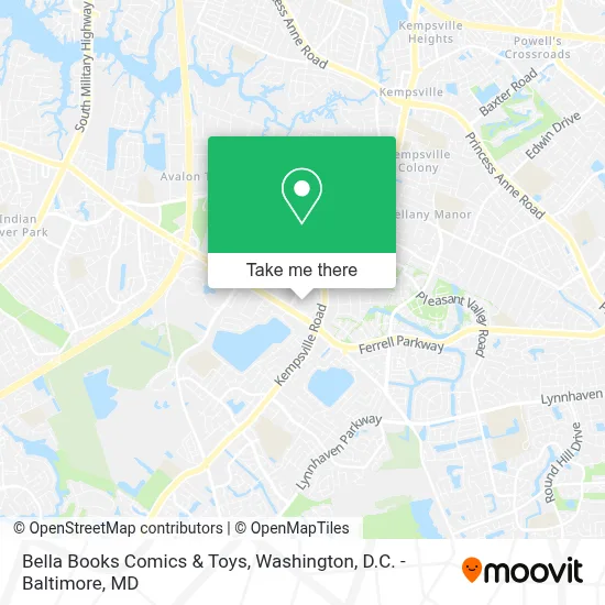Bella Books Comics & Toys map