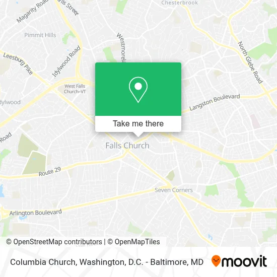 Columbia Church map