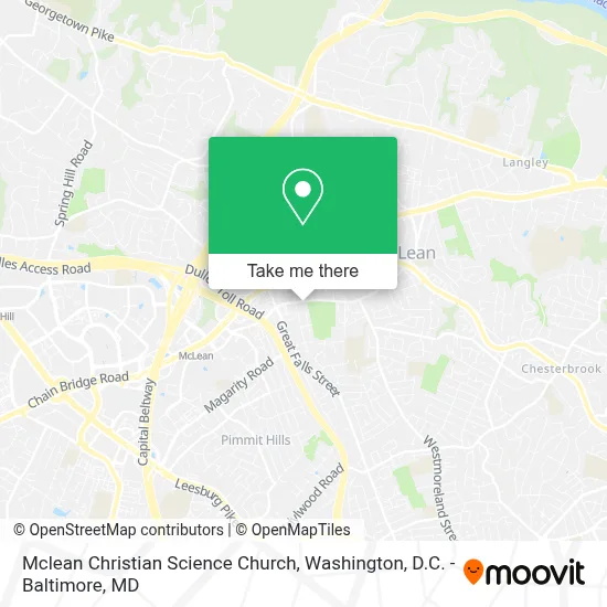 Mclean Christian Science Church map