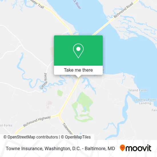 Towne Insurance map