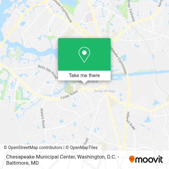 Chesapeake Municipal Center map