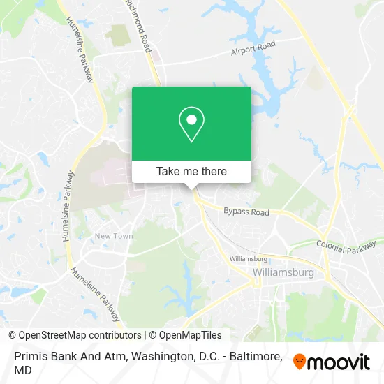 Primis Bank And Atm map