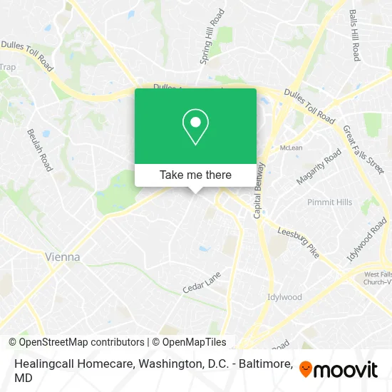 Healingcall Homecare map