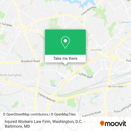 Injured Workers Law Firm map