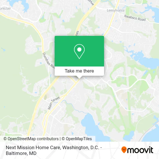 Next Mission Home Care map