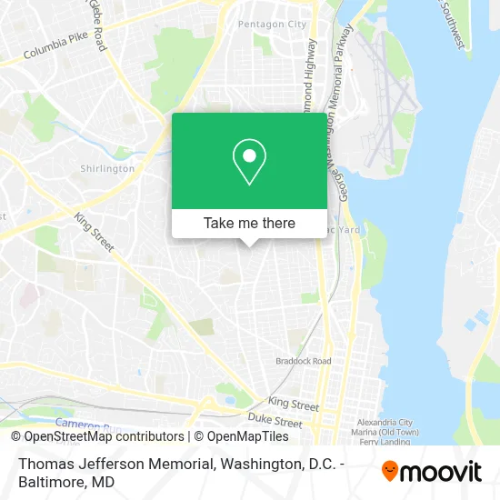 Thomas Jefferson Memorial map