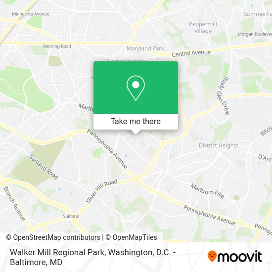 Walker Mill Regional Park map