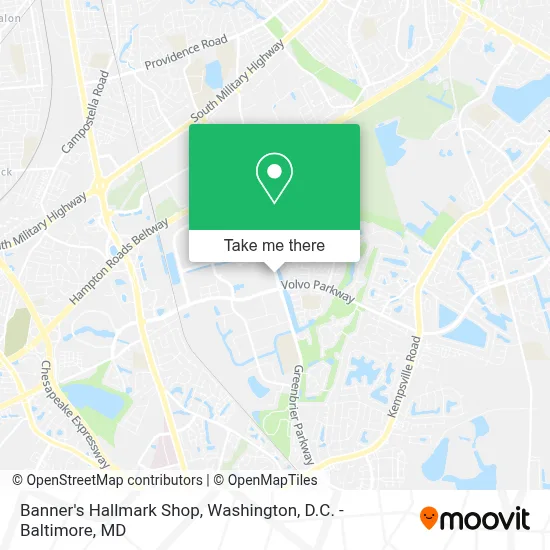 Banner's Hallmark Shop map