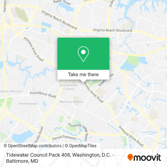 Tidewater Council Pack 408 map