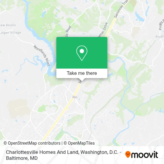 Charlottesville Homes And Land map