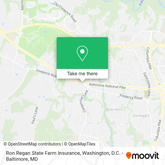 Ron Regan State Farm Insurance map