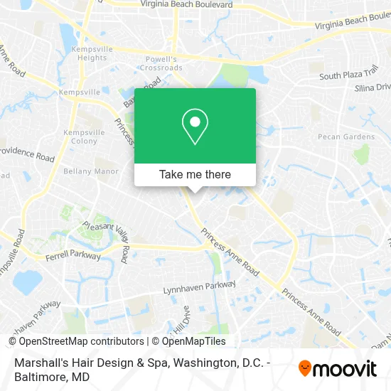 Marshall's Hair Design & Spa map