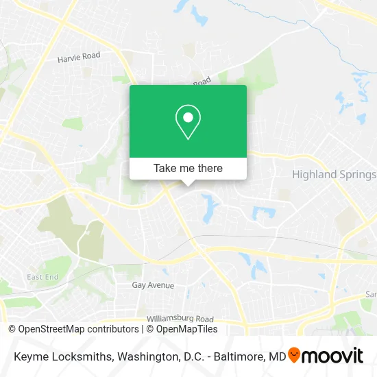 Keyme Locksmiths map