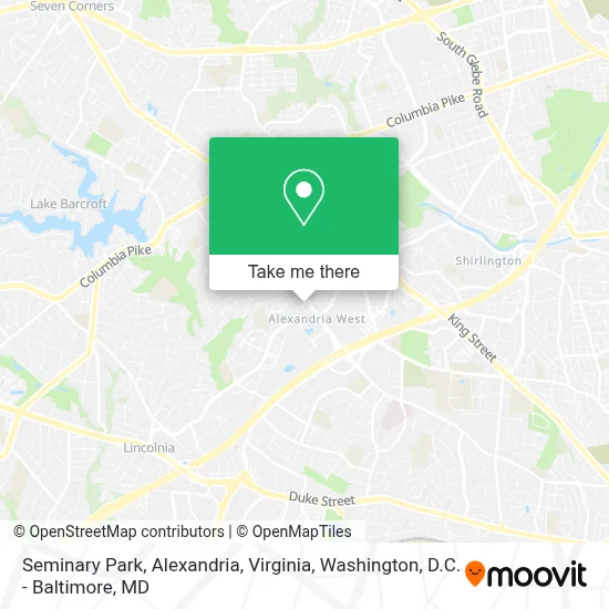 Seminary Park, Alexandria, Virginia map