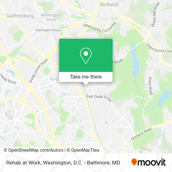 Rehab at Work map