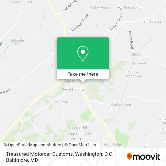 Treasured Motorcar Customs map