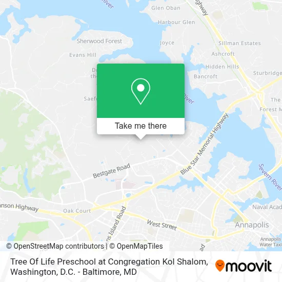 Tree Of Life Preschool at Congregation Kol Shalom map