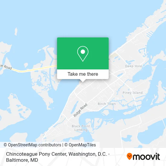 Chincoteague Pony Center map