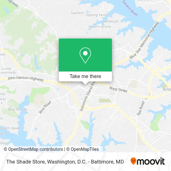 The Shade Store map