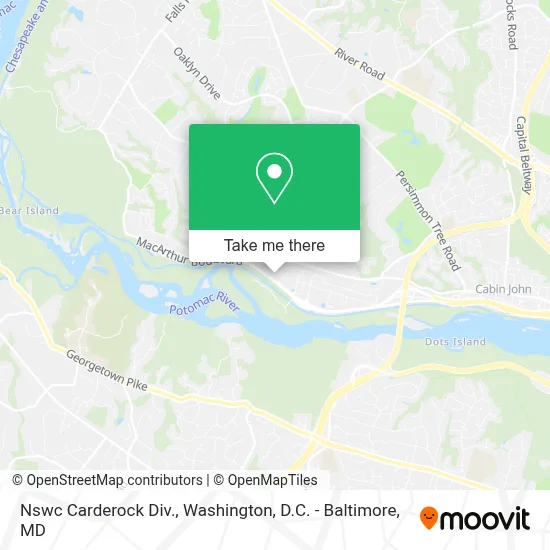 Nswc Carderock Div. map