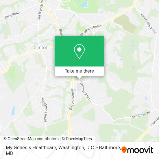 My Genesis Healthcare map