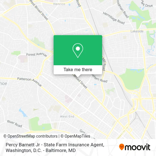 Percy Barnett Jr - State Farm Insurance Agent map