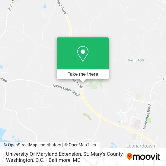 University Of Maryland Extension, St. Mary's County map