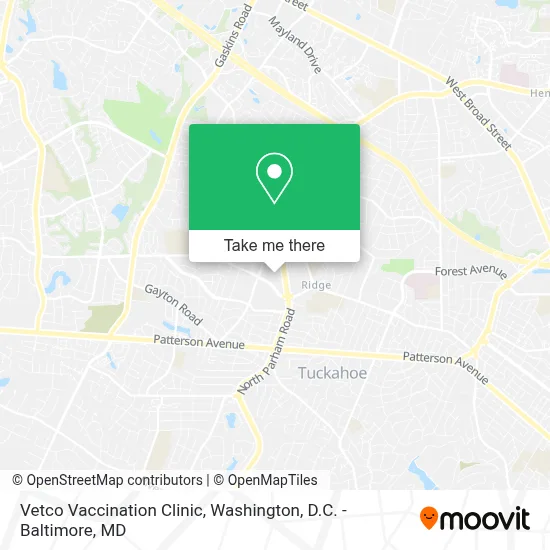 Vetco Vaccination Clinic map