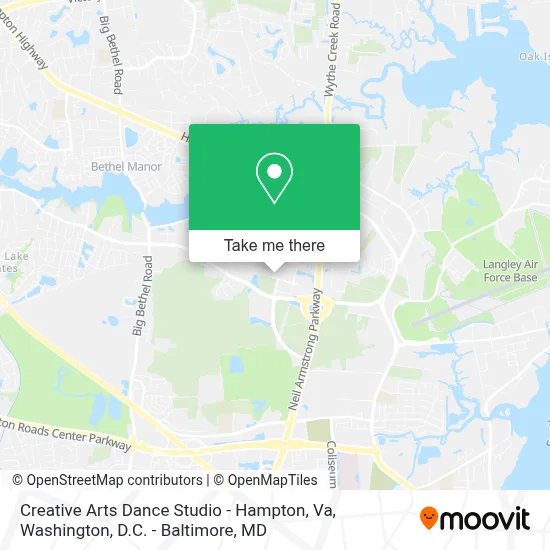 Creative Arts Dance Studio - Hampton, Va map