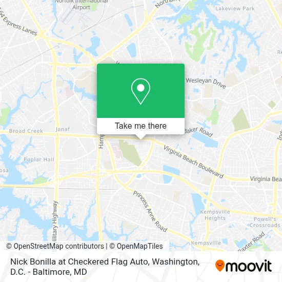 Nick Bonilla at Checkered Flag Auto map
