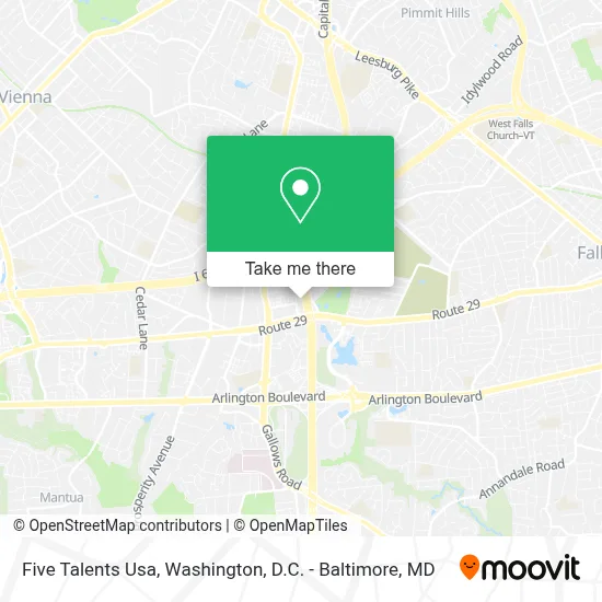 Five Talents Usa map