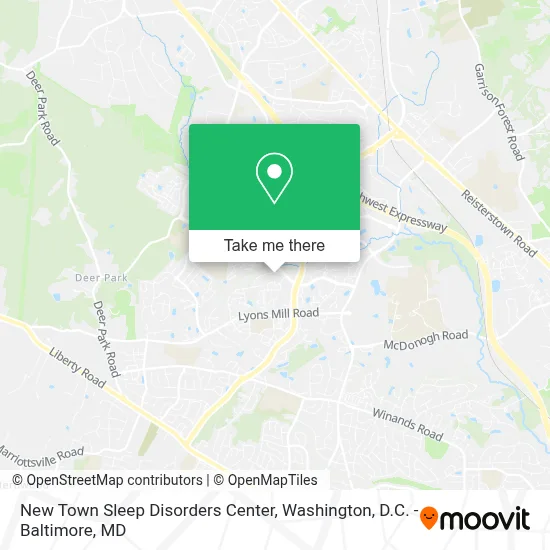 New Town Sleep Disorders Center map