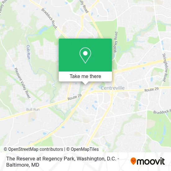The Reserve at Regency Park map