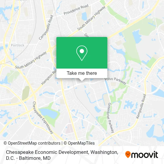 Chesapeake Economic Development map