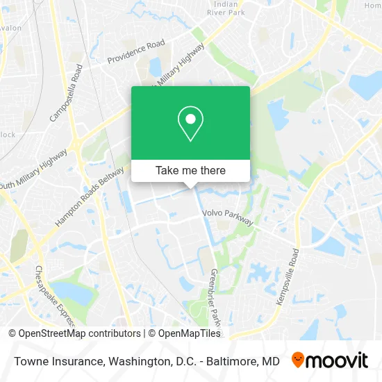 Towne Insurance map