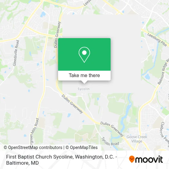 First Baptist Church Sycoline map
