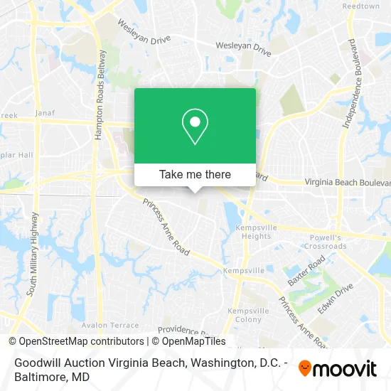 Goodwill Auction Virginia Beach map