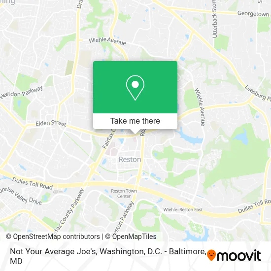Not Your Average Joe's map