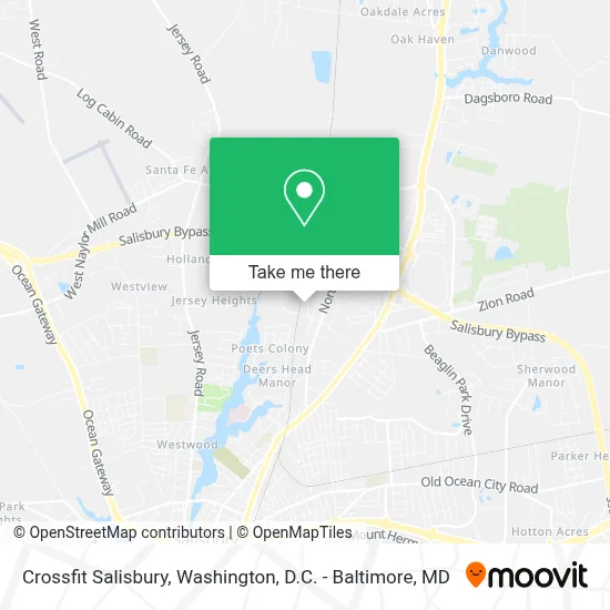 Crossfit Salisbury map