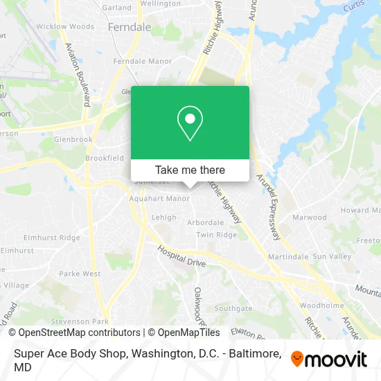 Super Ace Body Shop map