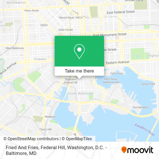 Fried And Fries, Federal Hill map