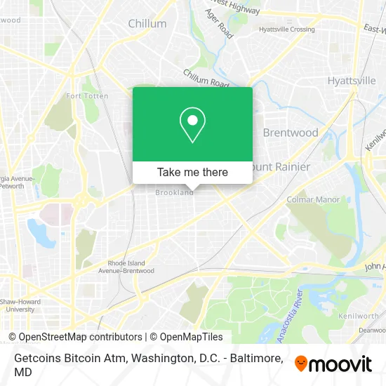 Getcoins Bitcoin Atm map