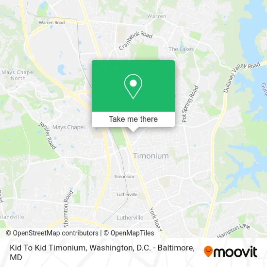 Kid To Kid Timonium map