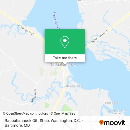 Rappahannock Gift Shop map