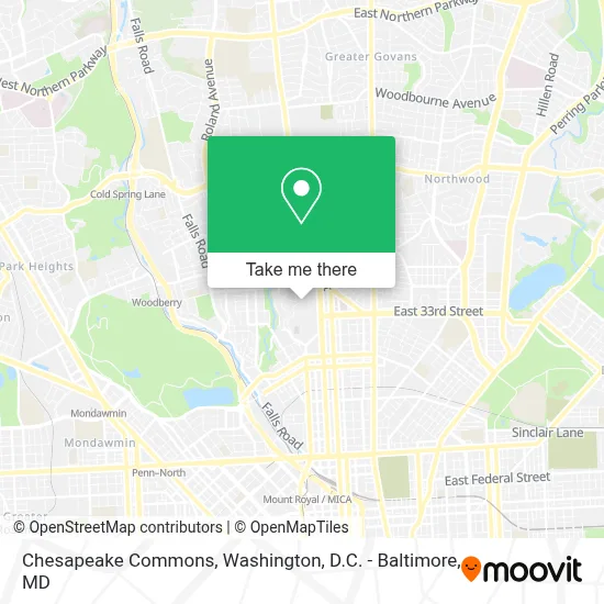 Chesapeake Commons map