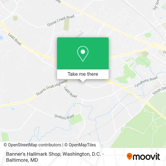 Banner's Hallmark Shop map
