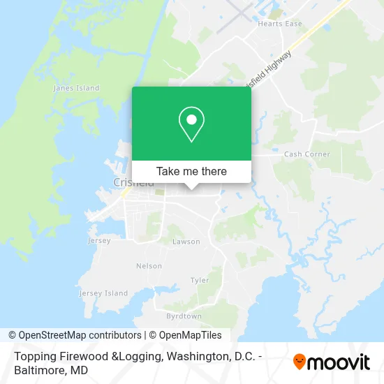 Topping Firewood &Logging map