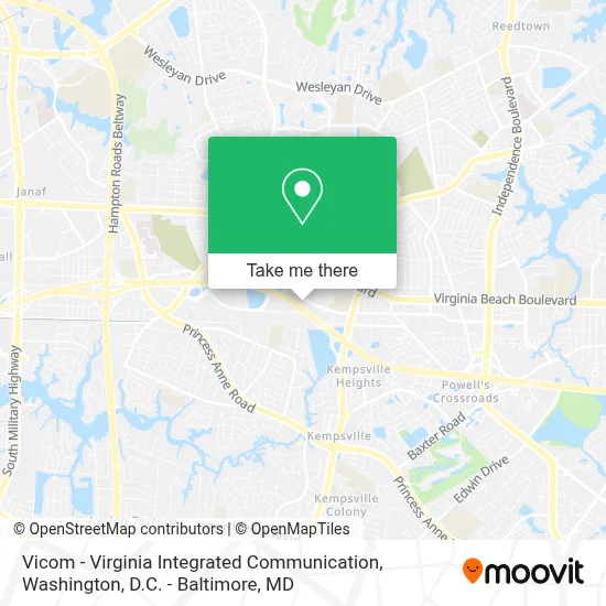 Vicom - Virginia Integrated Communication map